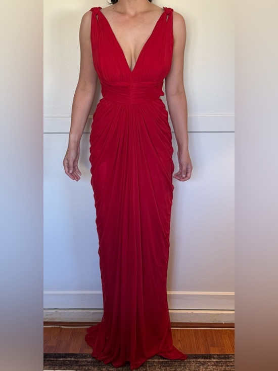 Cache Dresses & Skirts - Elegant Red Ruched Gown